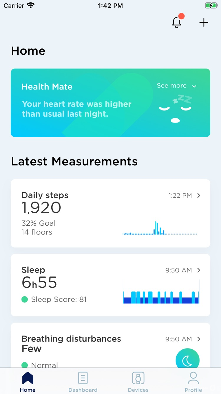 Withings Health Mate screenshot 1