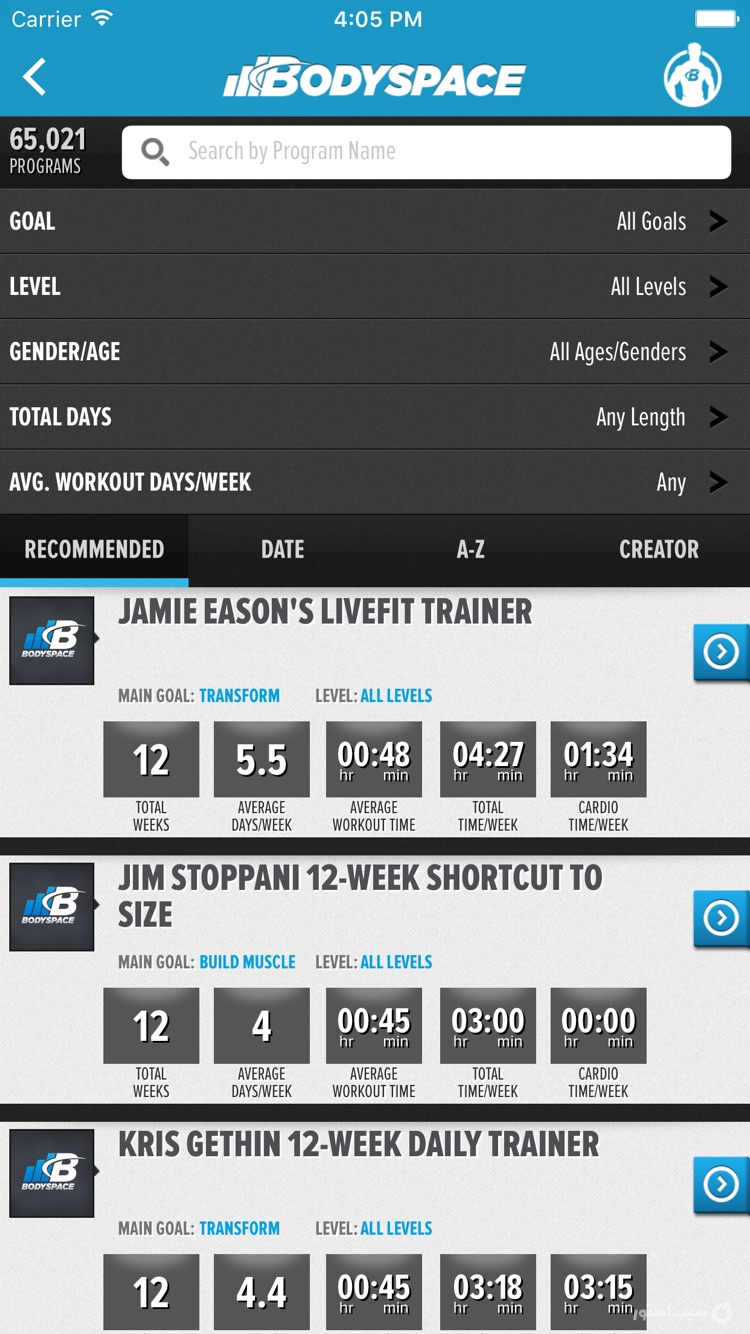 BodySpace - Social Fitness App screenshot 2