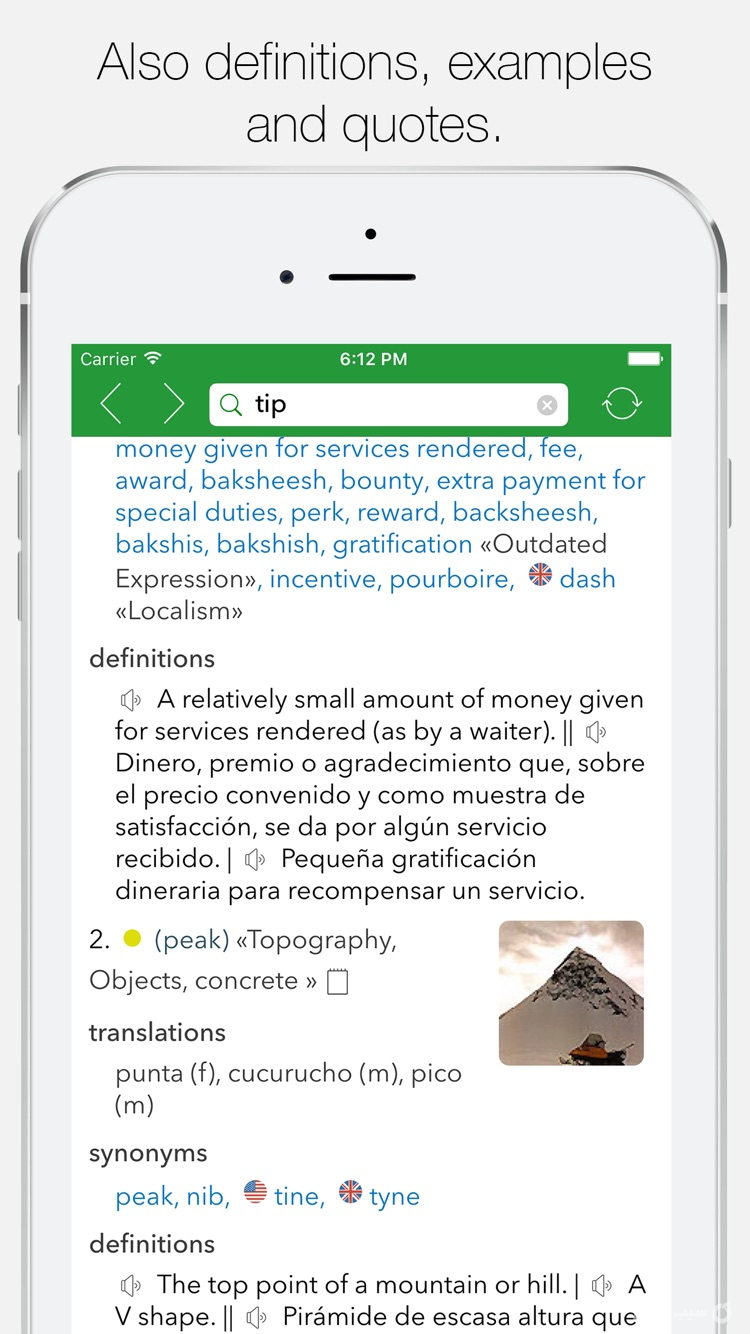 English Spanish Dictionary G screenshot 2