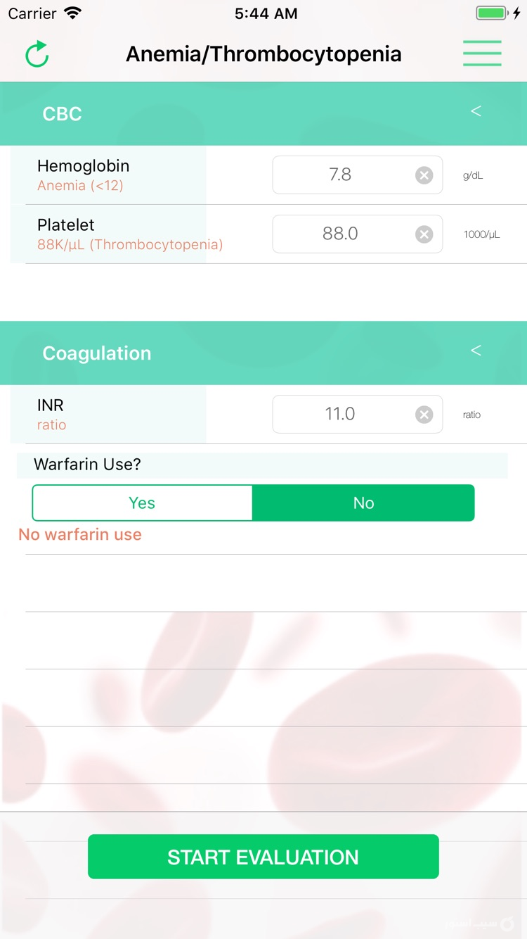 SynapticMD Anemia Workup screenshot 6
