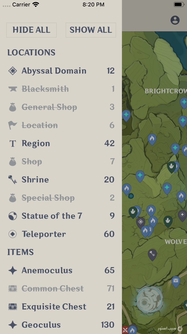 Unofficial Map: Genshin Impact screenshot 2