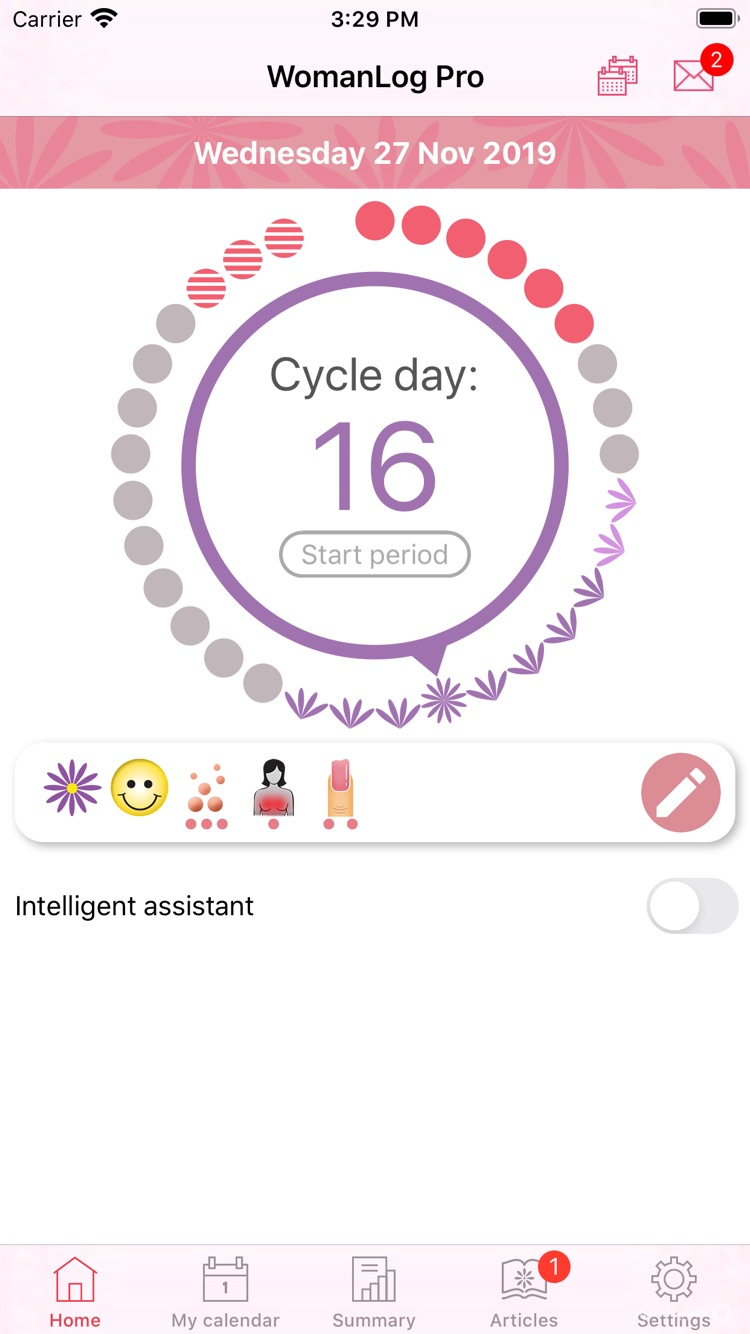WomanLog Pro Calendar screenshot 1