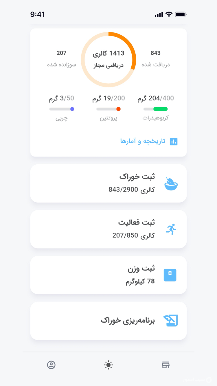 کالریا: برنامه غذایی، کالری شماری، خرید آنلاین و راهنمای آشپزی screenshot 4