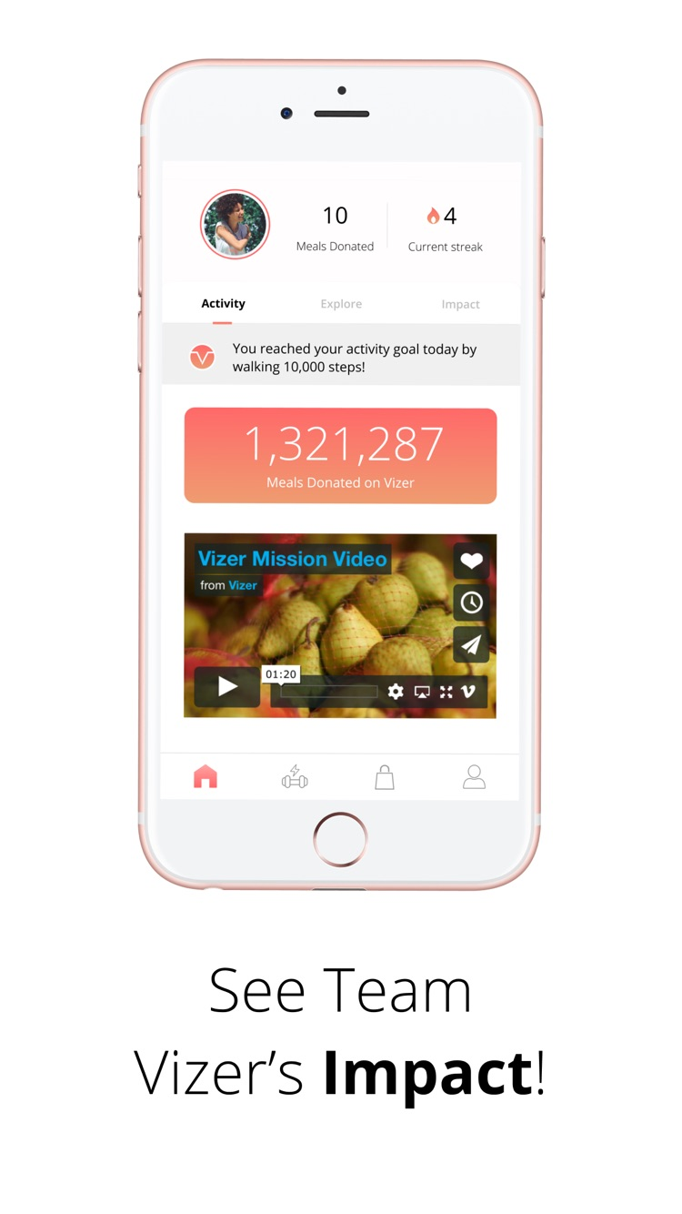 Vizer - Steps, Track, Donate screenshot 19