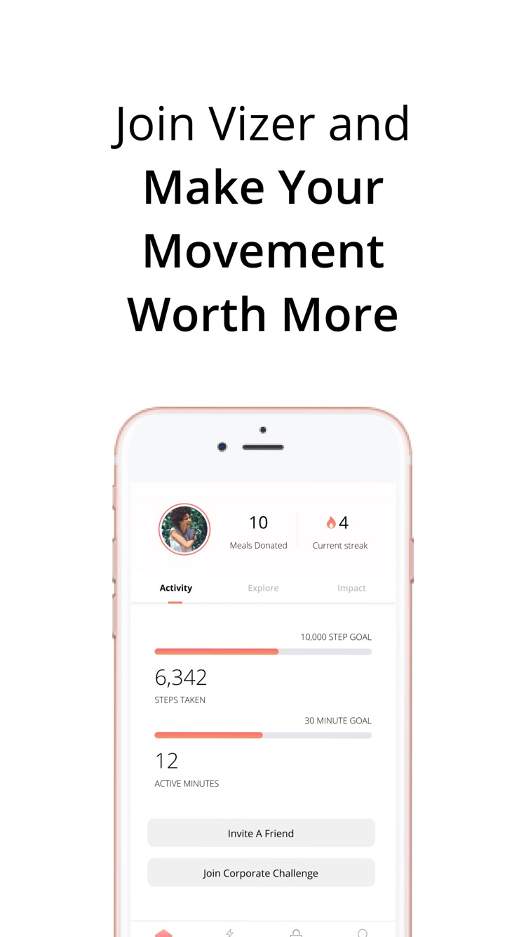 Vizer - Steps, Track, Donate screenshot 22