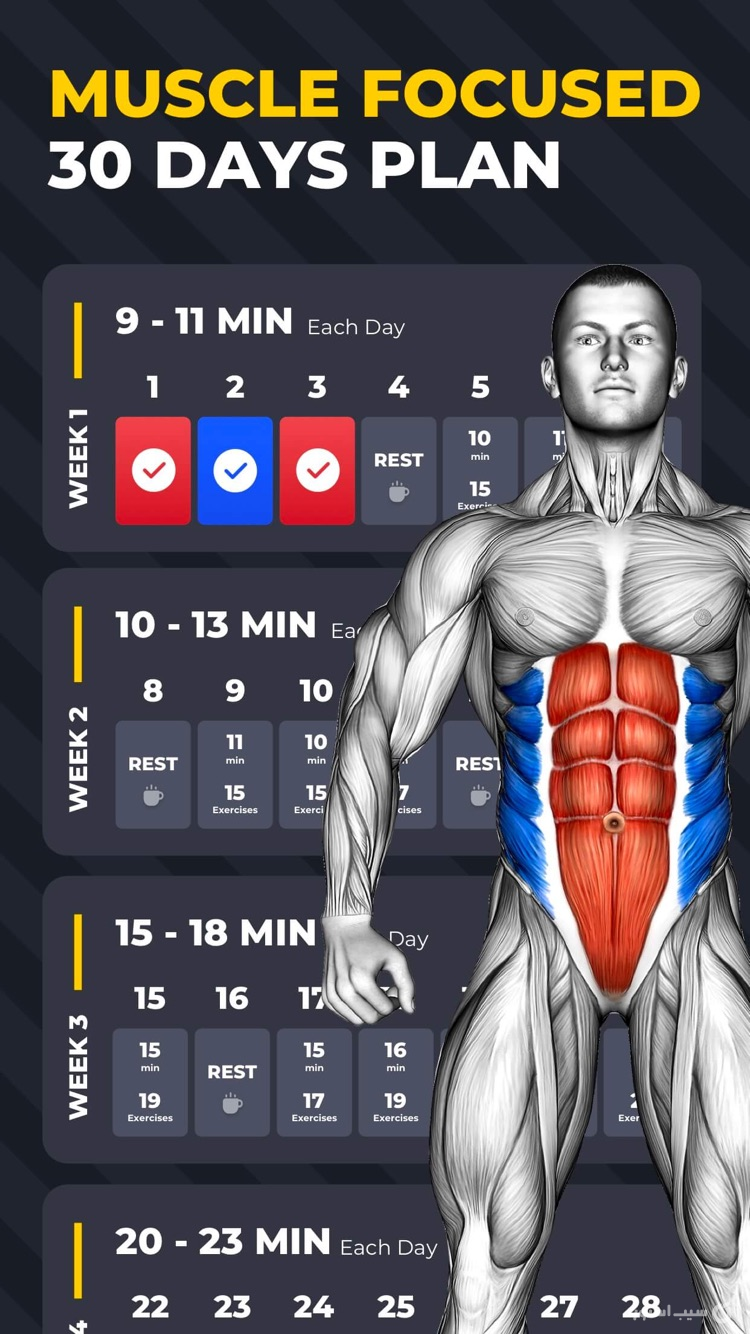 Six Pack in 30 Days - 6 Pack ++ screenshot 3