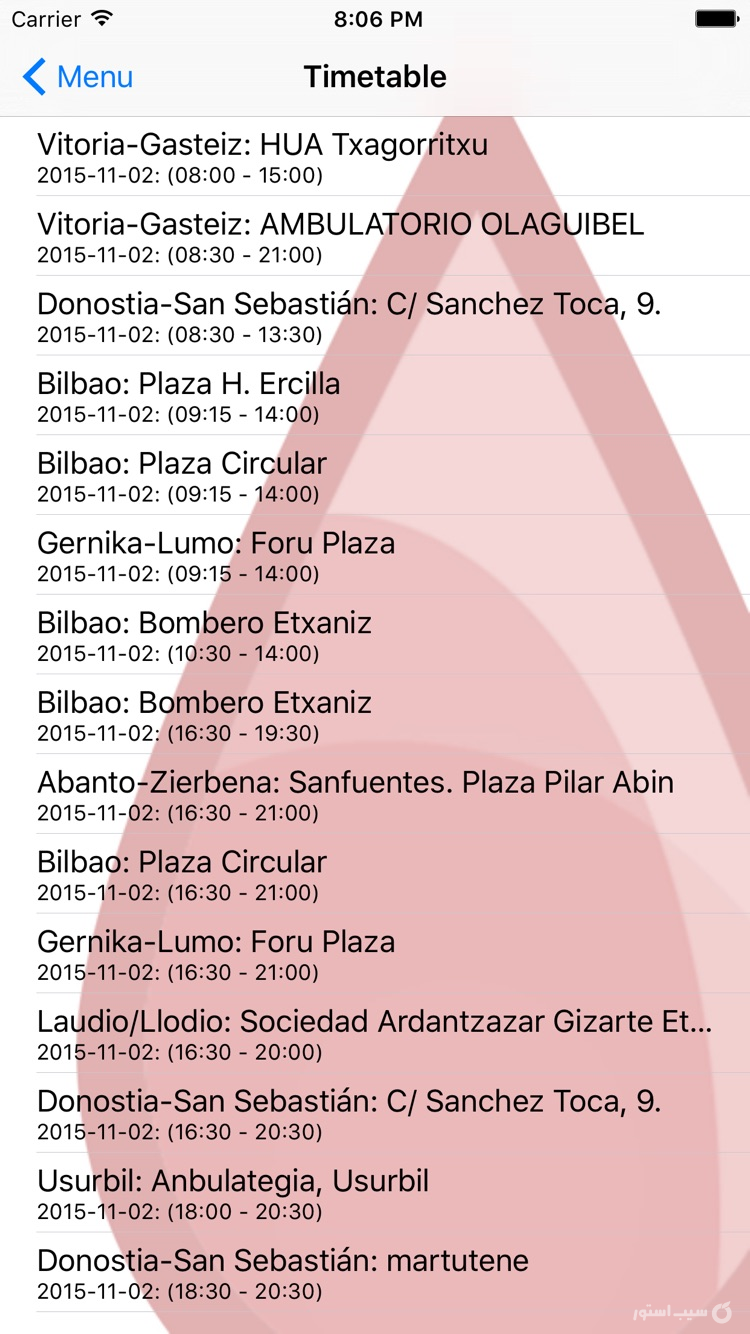 Basque Country blood donors screenshot 4