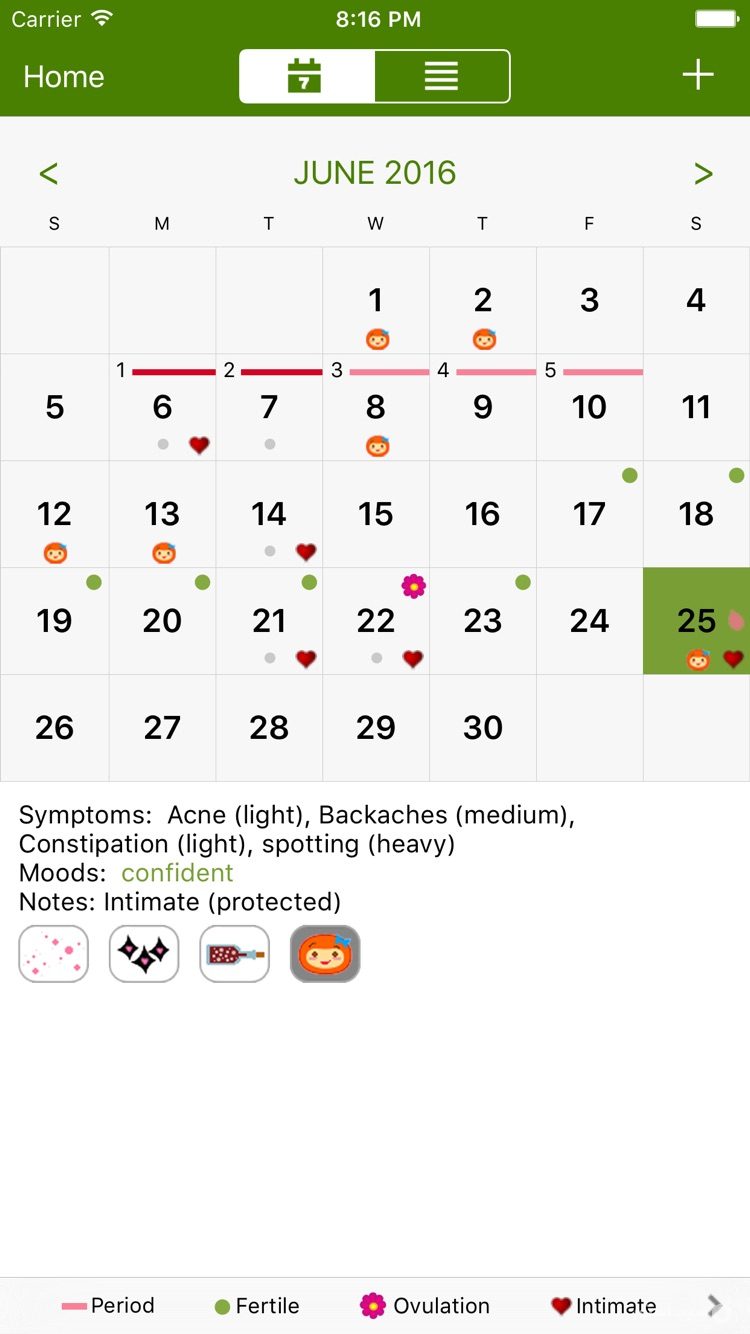 Period Tracker Deluxe screenshot 2