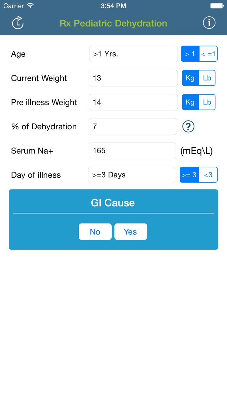 Rx Pediatric Dehydration screenshot 1